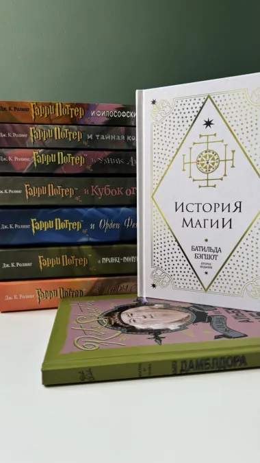 фото 3 Комплект из 7 книг о Гарри Поттере, Росмэн + Жизнь и ложь Альбуса Дамблдора + История магии. Батильда Бэгшот. Учебники Хогвартса МСК