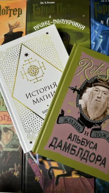 фото 2 Комплект из 7 книг о Гарри Поттере, Росмэн + Жизнь и ложь Альбуса Дамблдора + История магии. Батильда Бэгшот. Учебники Хогвартса цена